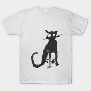 Sitting Black Cat T-Shirt
